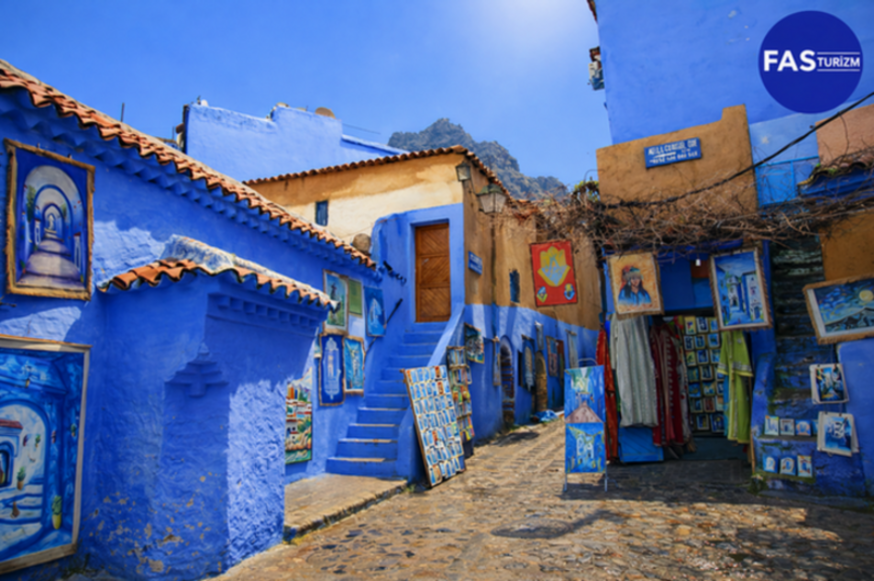 Şafşavan Mavi Şehir Sokakları &ndash; Fas Turu K&uuml;lt&uuml;r ve Renk Deneyimi