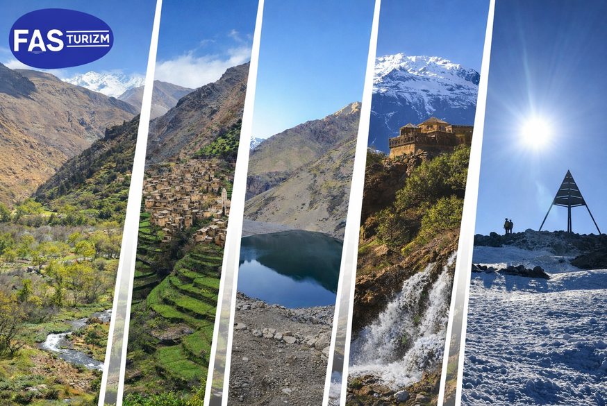Atlas Dağları manzarası, Berberi k&ouml;yleri, Lac Ifni g&ouml;l&uuml; ve Toubkal zirvesi &ndash; fas turu ve fas turları sırasında keşfedilebilecek Fas doğa ve trekking rotaları